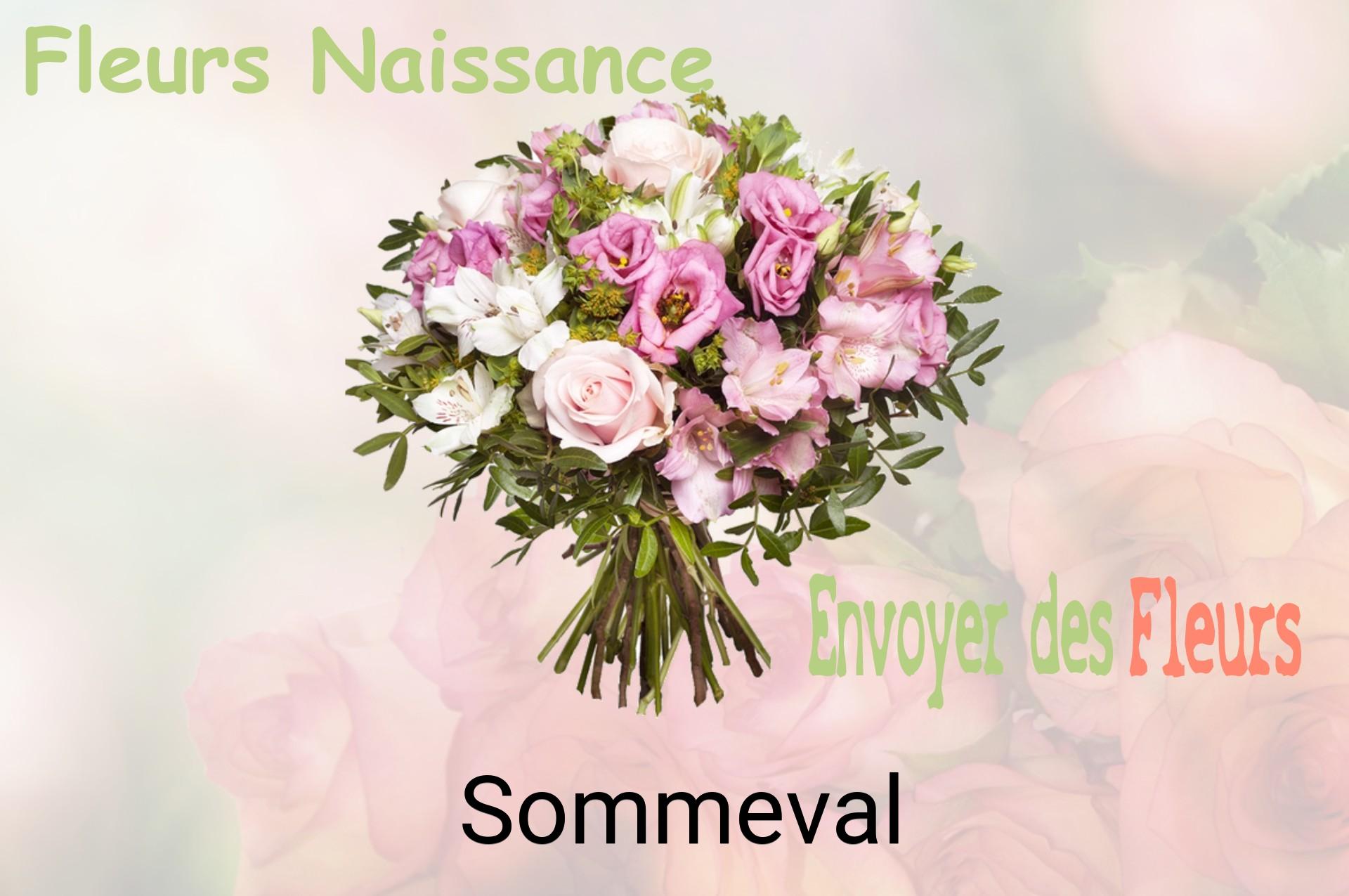 Bouquet de fleurs de naissance livré à Sommeval